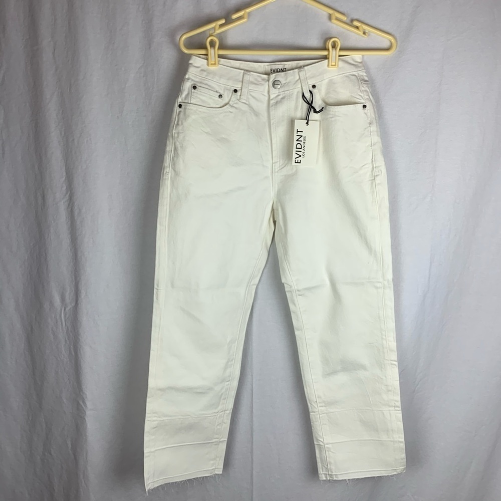 Evidnt relaxed wide leg white jeans